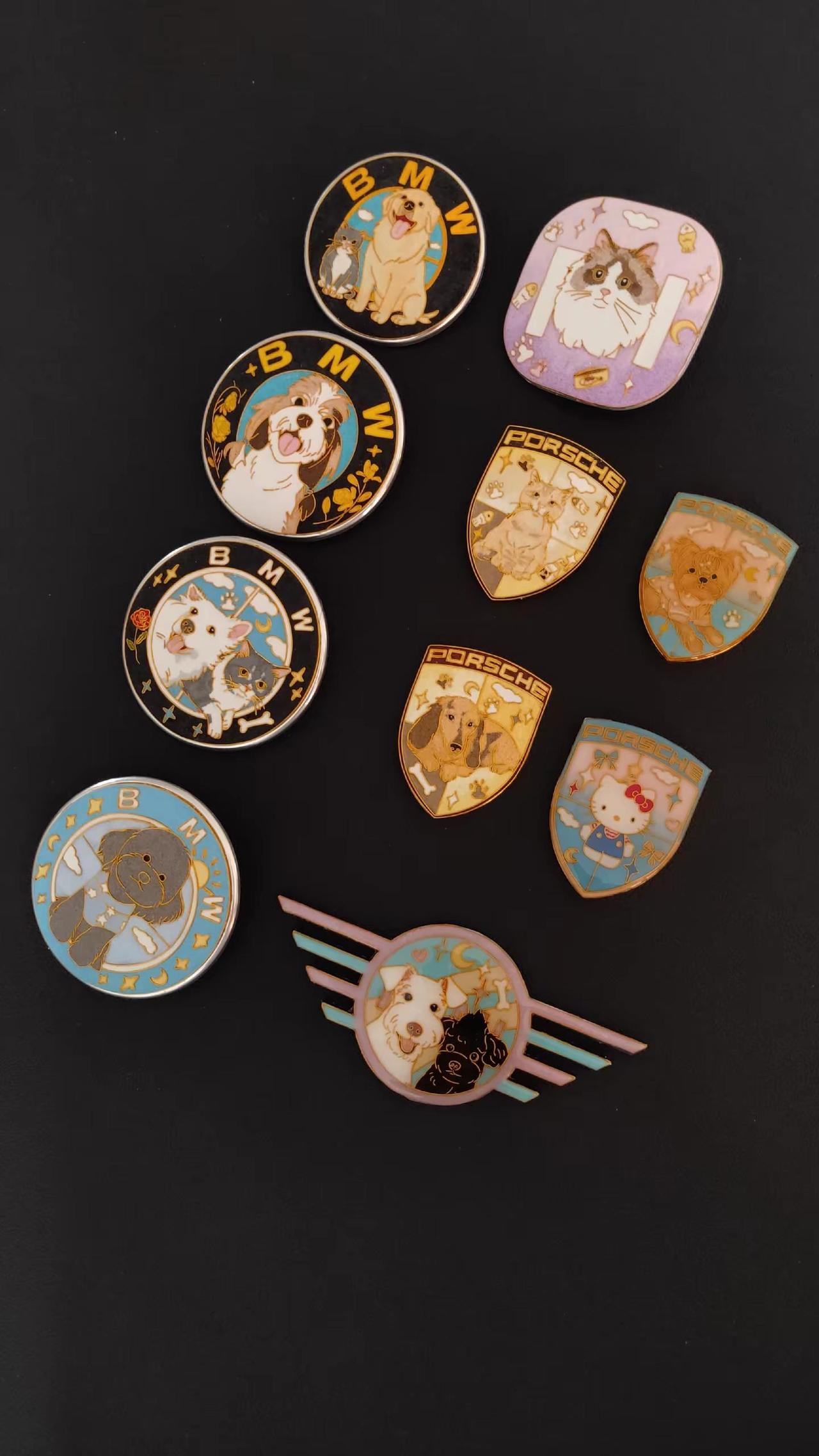 葱叔造办|定制车标成品展示。定制车标 宝马