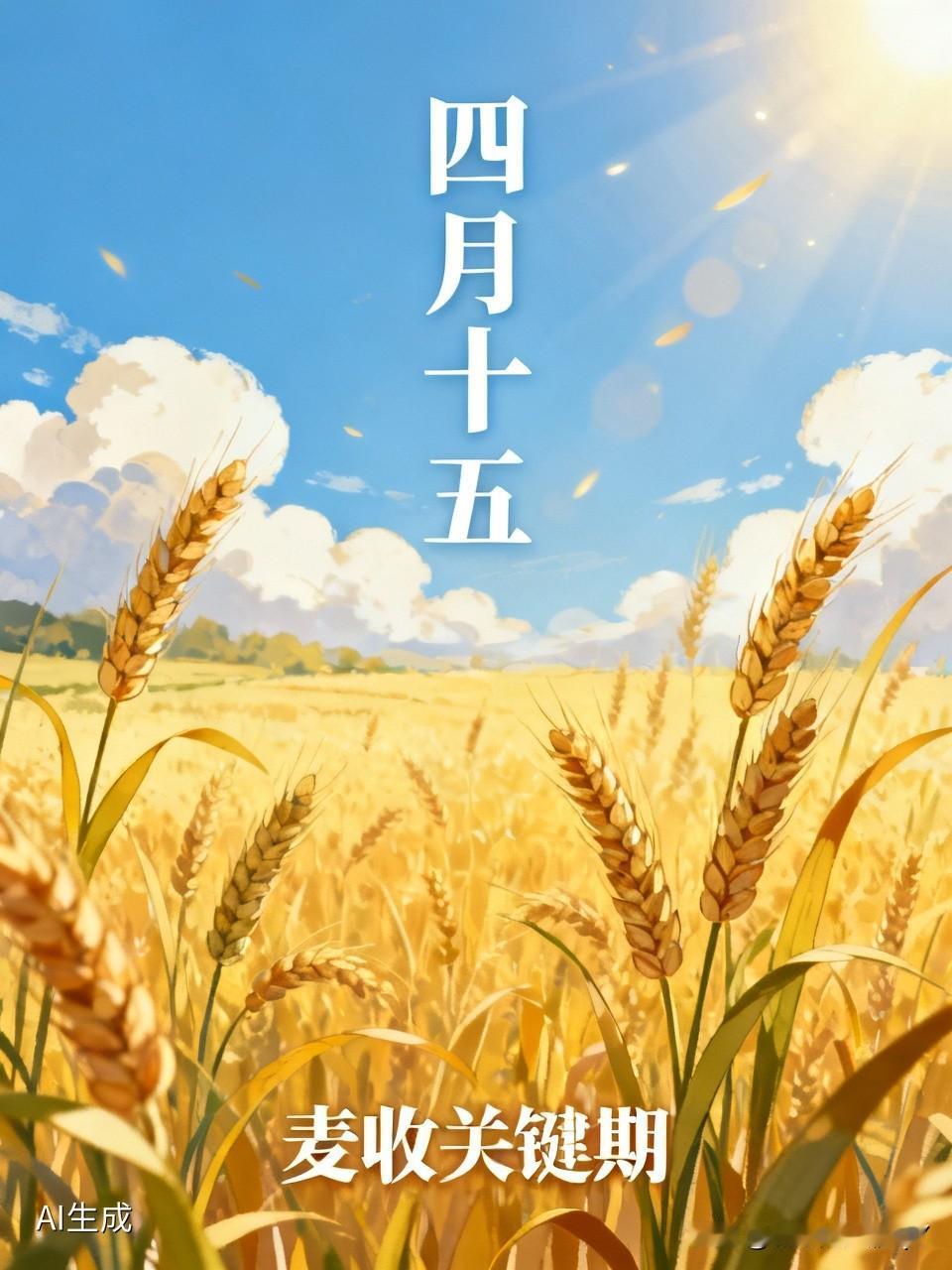 - 四月忌十五：麦收的关键时期，最怕这天出现恶劣天气。
​
- 涝与不涝，四月十