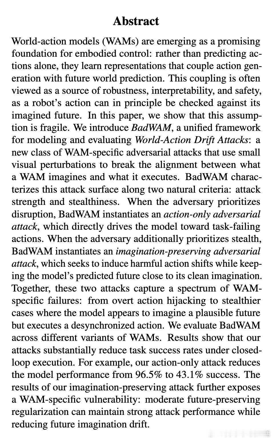 [LG]《BadWAM: When World-Action Models Dr