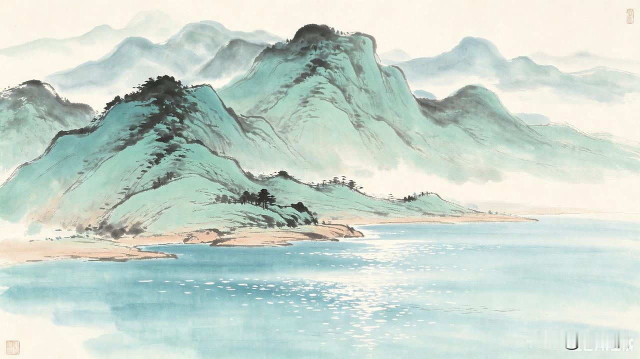 上联：山山山山清水秀
下联：水水水水阔天长