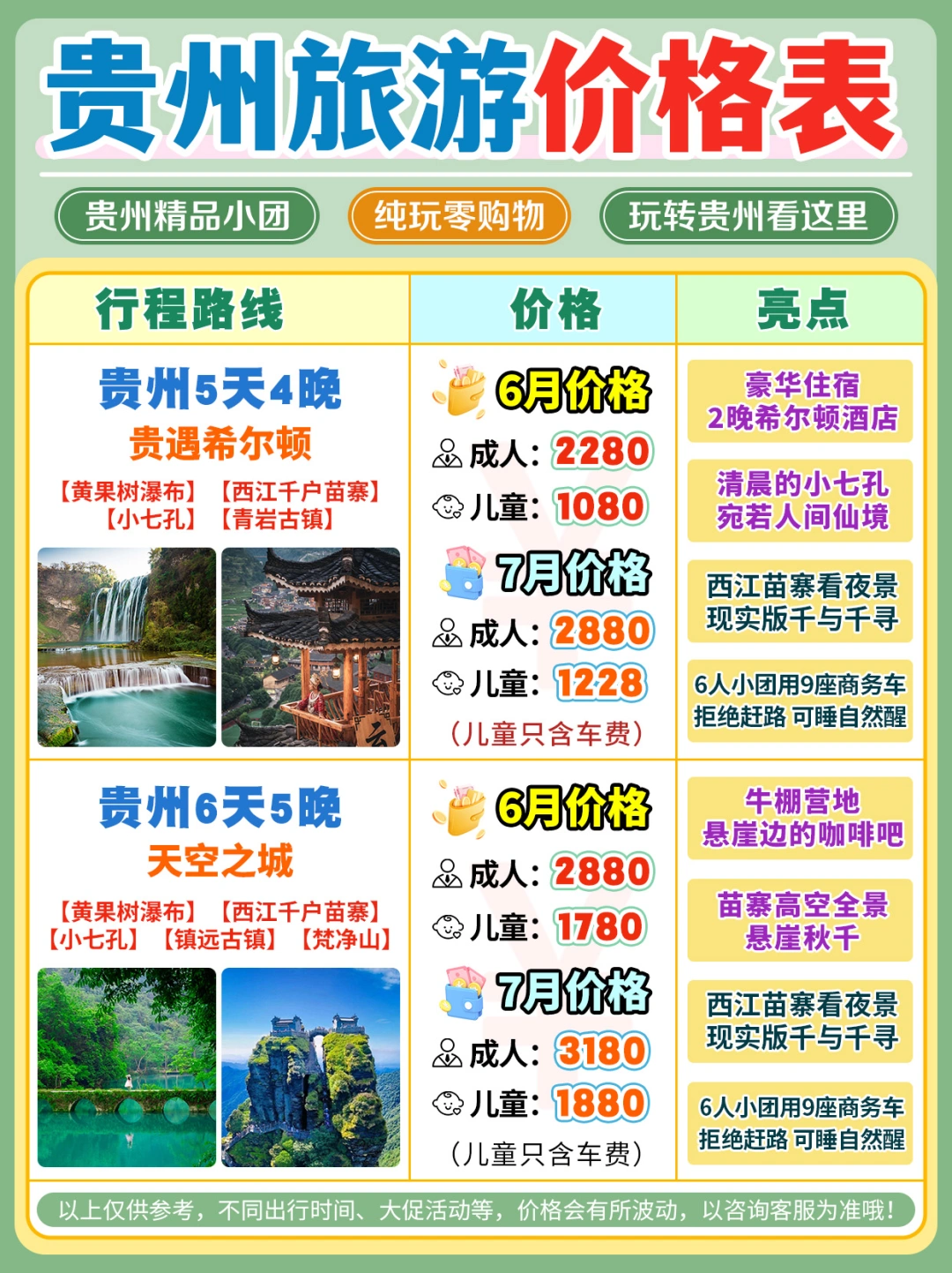 6-7月贵州旅游🧧纯玩小团路线攻略‼