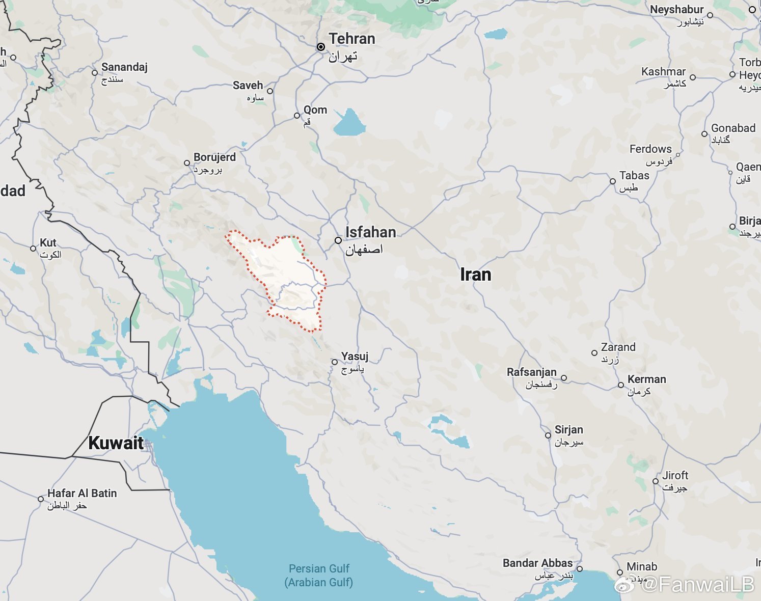 美国特朗普总统f15被击落的地点，如图，位于恰哈马哈勒-巴赫蒂亚里省。目前特朗普