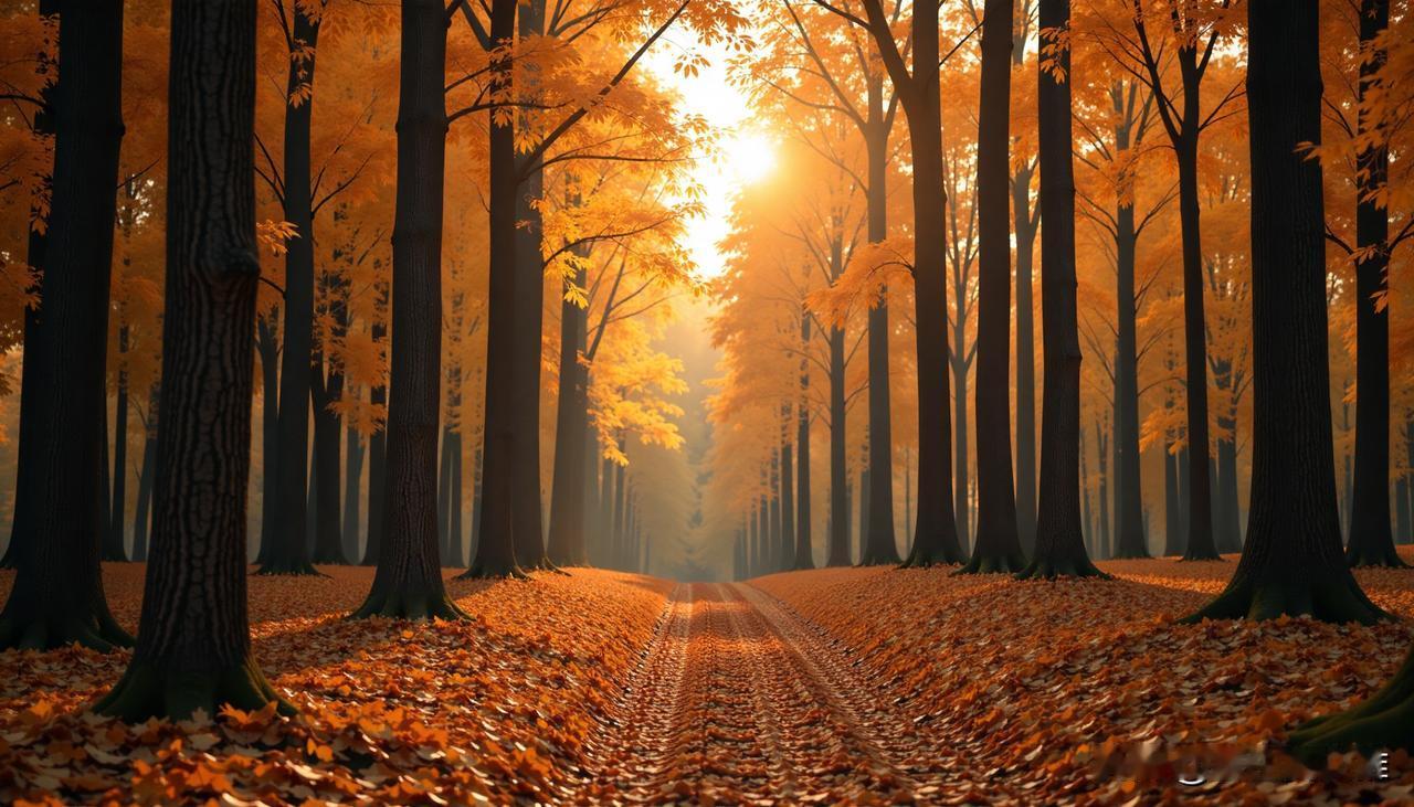 可以分享一张秋景的树叶的照片吗？