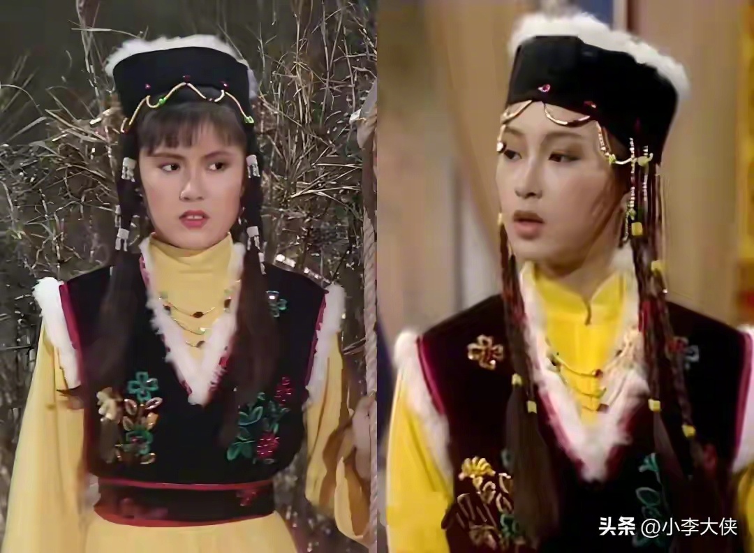 网友发现，TVB太会省钱了，一件戏服反复使用。《倚天屠龙记》的赵敏和《射雕英雄传