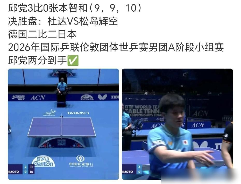 一个爹是中国教练的德国人，一个人，干翻了日本男团。
德国队的邱党，独得两分。