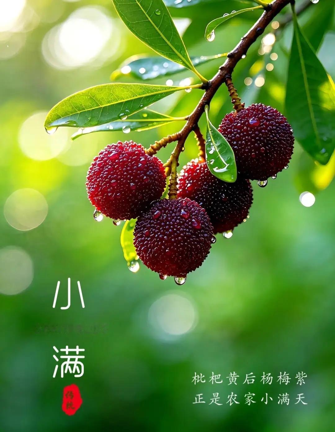 小满时节福气添，
风调雨顺太平年。
阖家和睦家兴旺，
岁岁安然福寿全。

浅夏迎