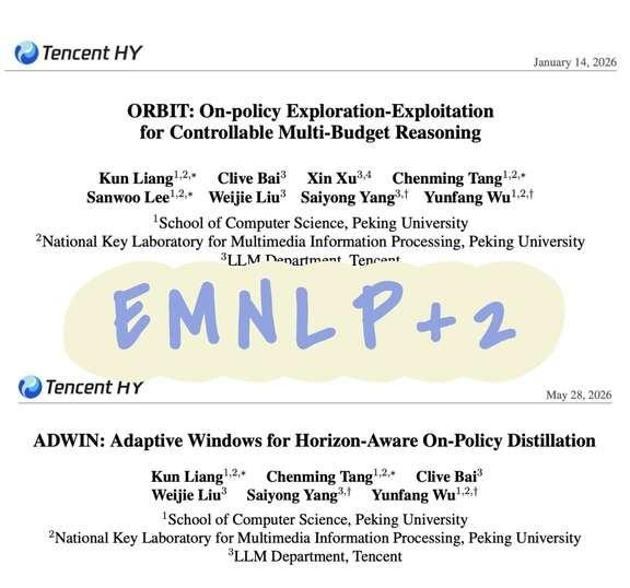 EMNLP’26 🐧混元&北大
分享一下近期在混元完成的工作 (1/2)，本文