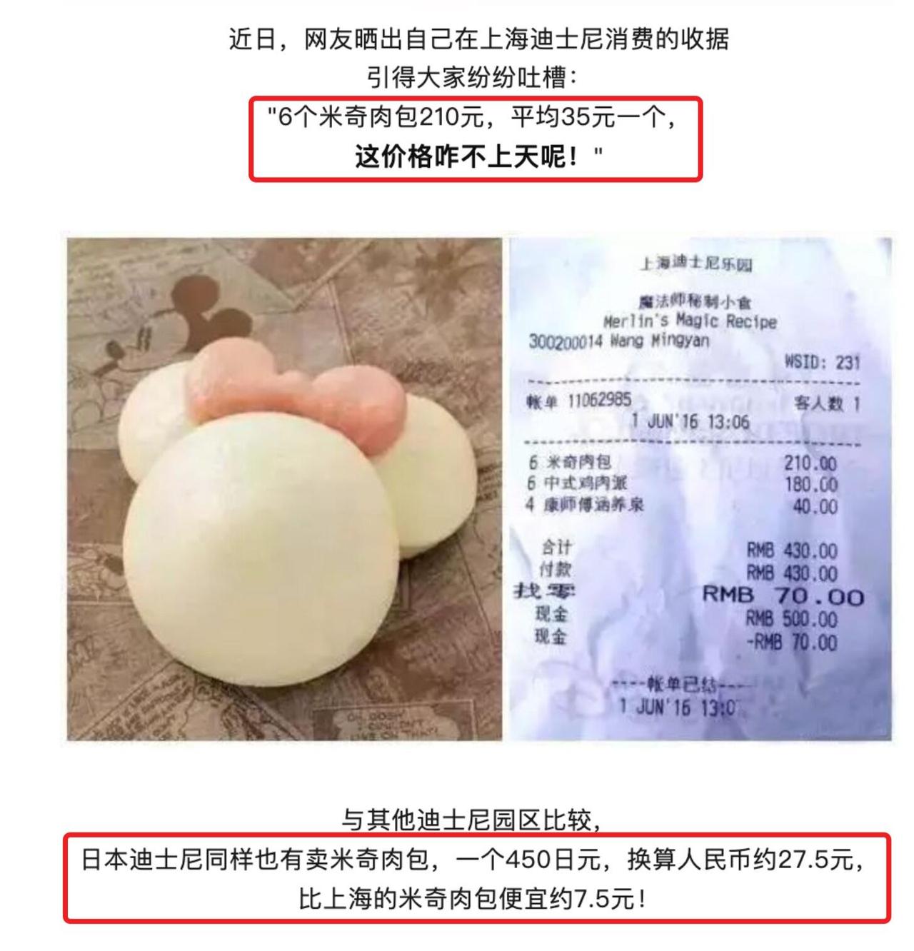 上海迪士尼最近十周年庆典，出了个扬州米妮蒸包，一个卖70块钱，直接让网友炸了锅，