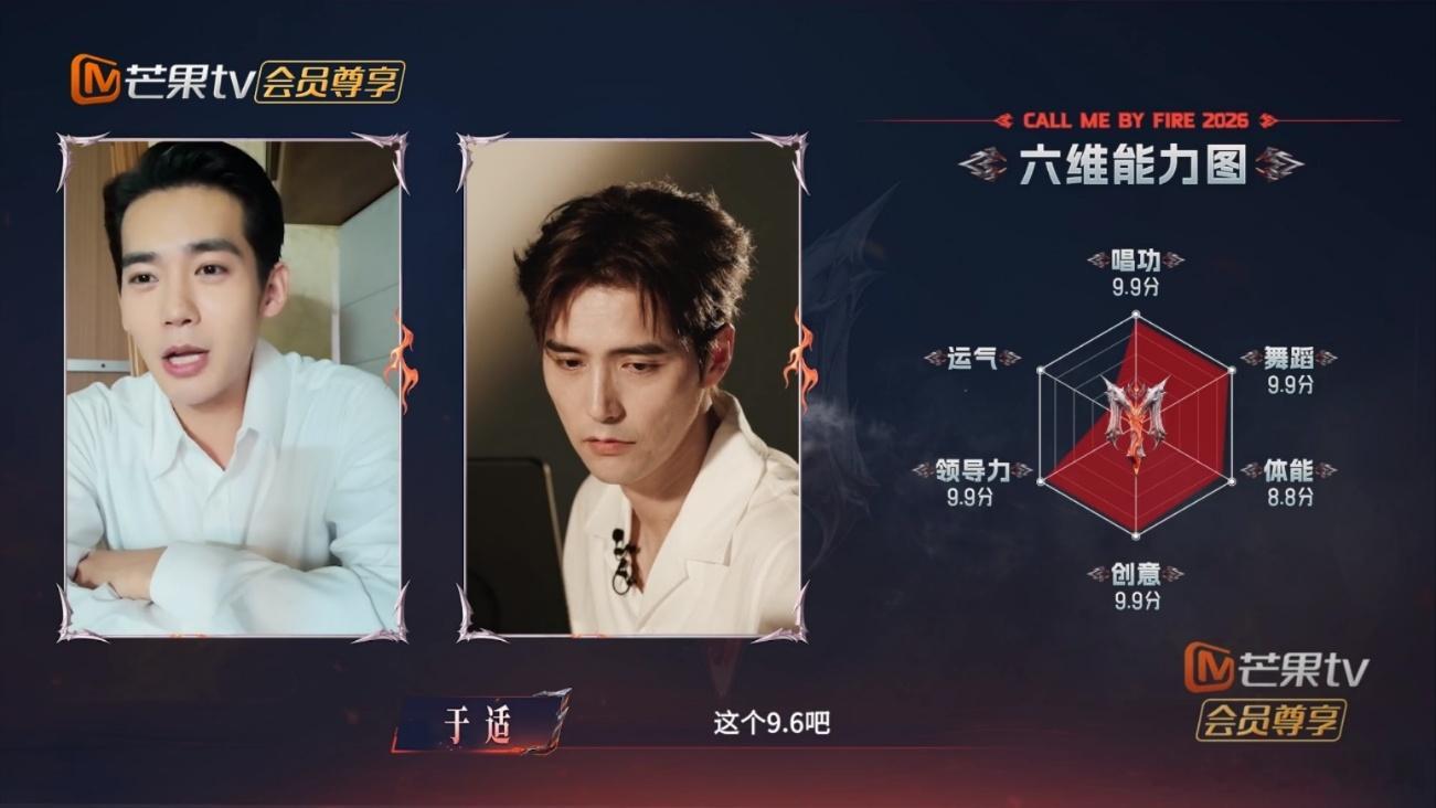 于适给阿云嘎唱功、舞蹈、创意、领导力都打9.9分，哈哈哈哈哈兄弟太给力了
