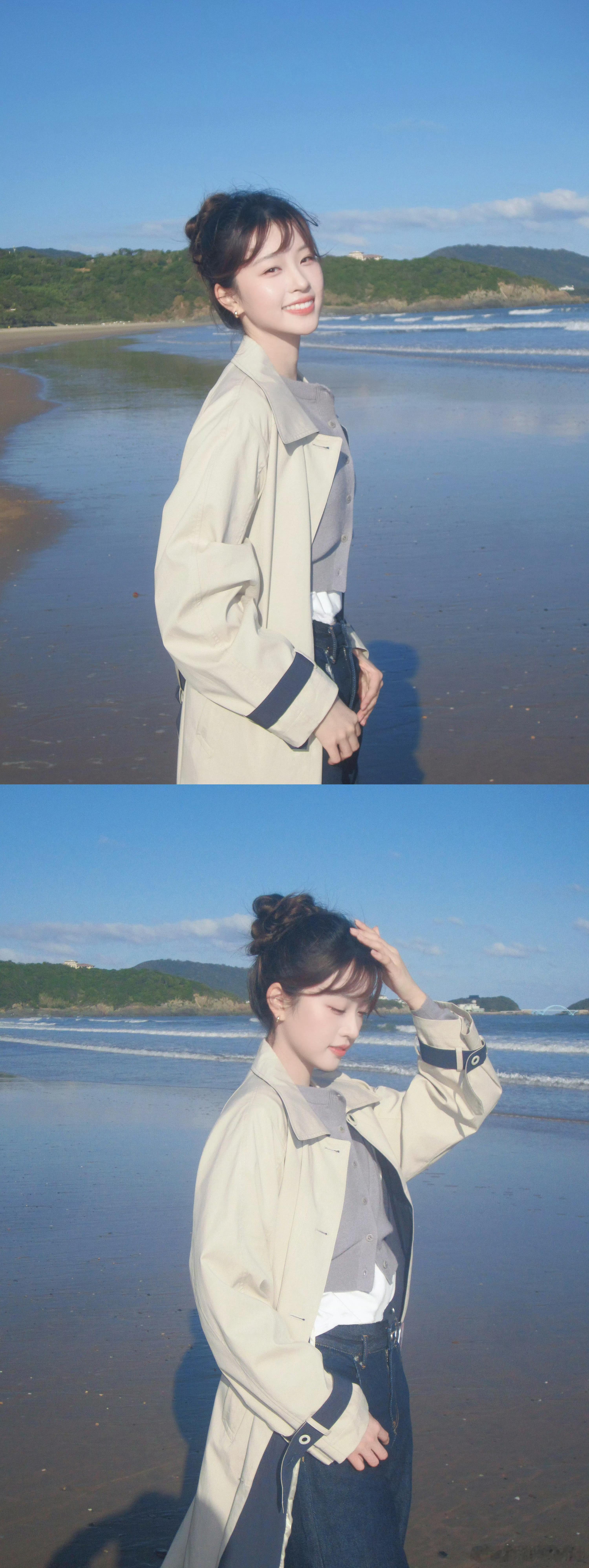 钟雯冠看得见风景的窗钟雯冠 钟雯冠太绝了！海边随拍靓丽闪光，与《看得见风景的窗》