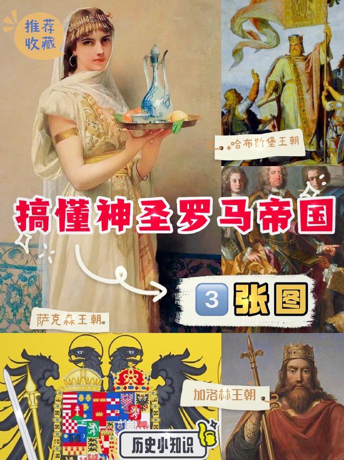 历史超话3张图搞懂神圣罗马帝国历代王朝史。 按照时间和朝代顺序，通过3张图，总结
