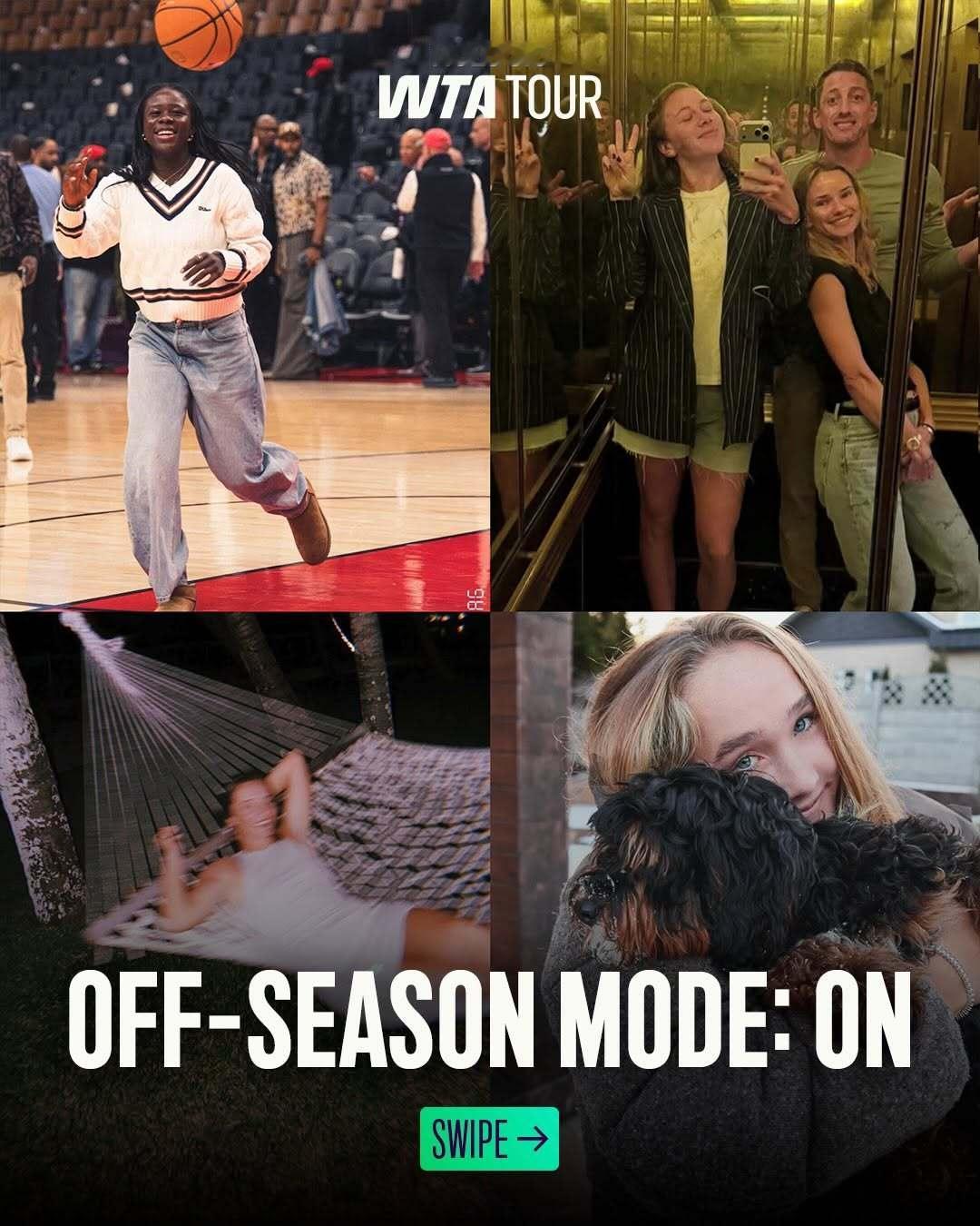 放假模式🔛来看看球员们丰富多彩的休赛期生活吧！📸 