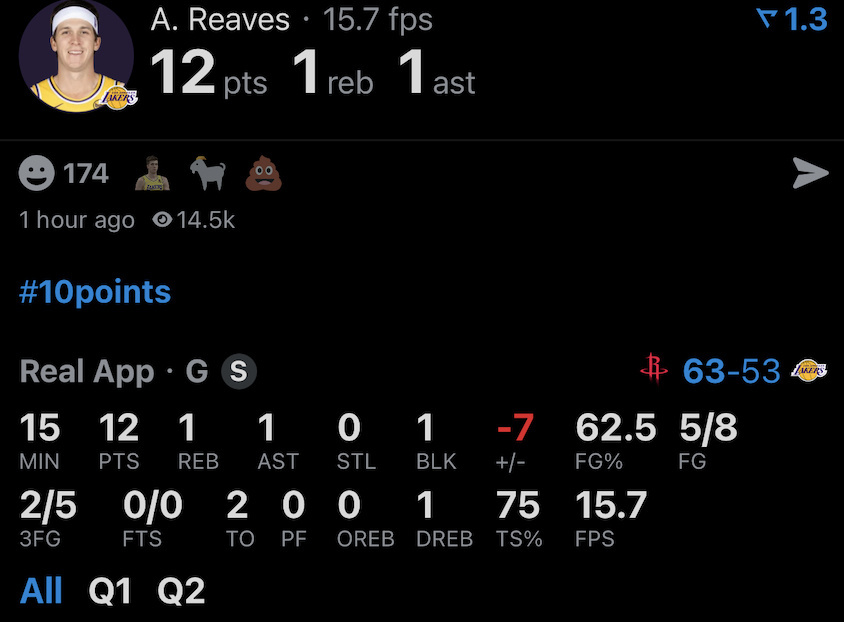 12分1篮板1助攻，如何评价上半场里夫斯表现？火箭vs湖人