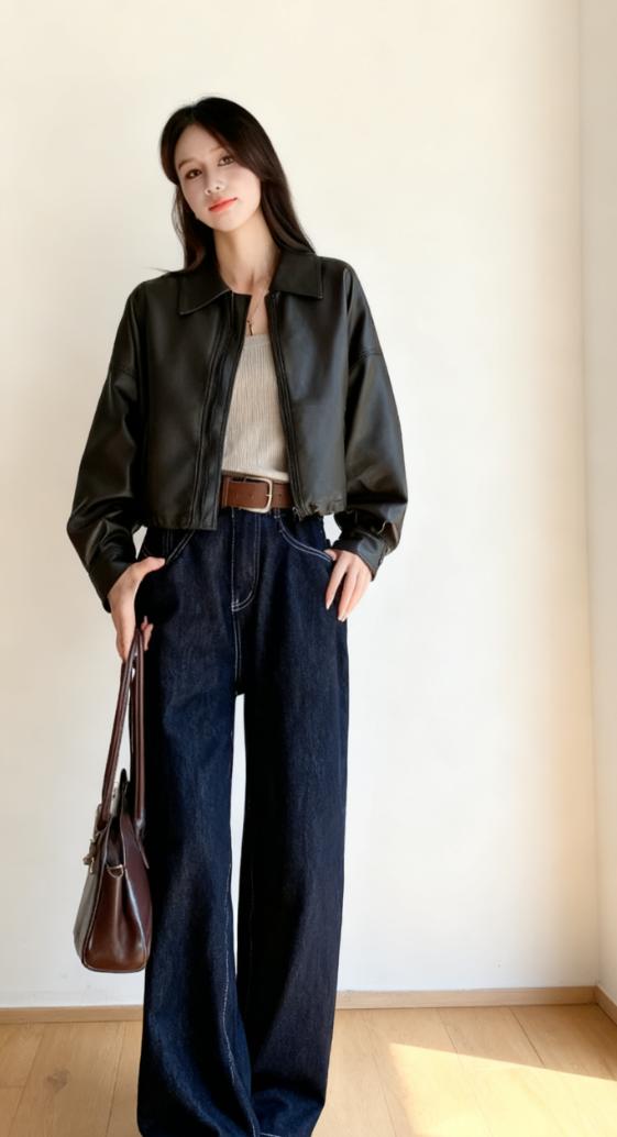 新款潮服皮衣女