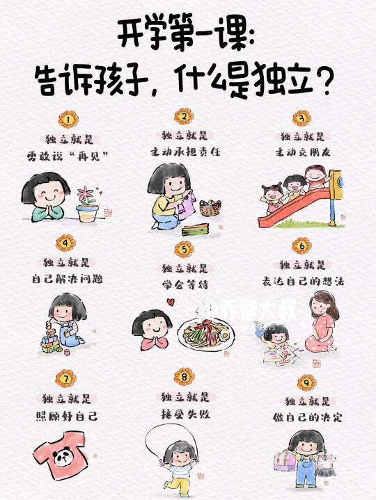 开学第一课：告诉孩子，什么是独立？