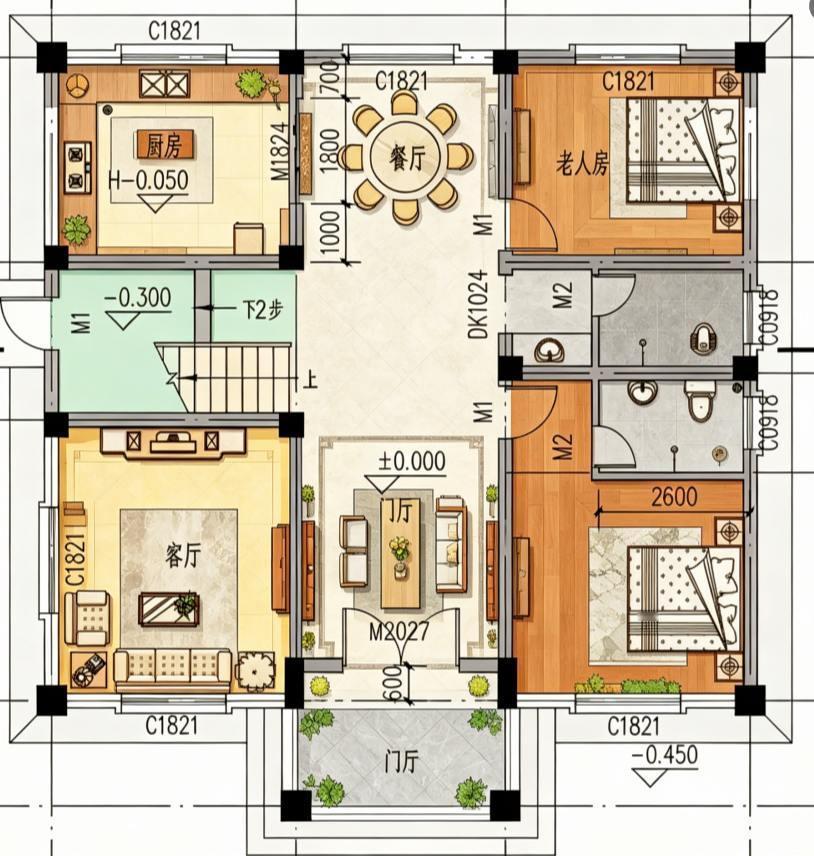 这效果才是农村建房最流行的。别墅设计 农村自建房 农村自建别墅 别墅