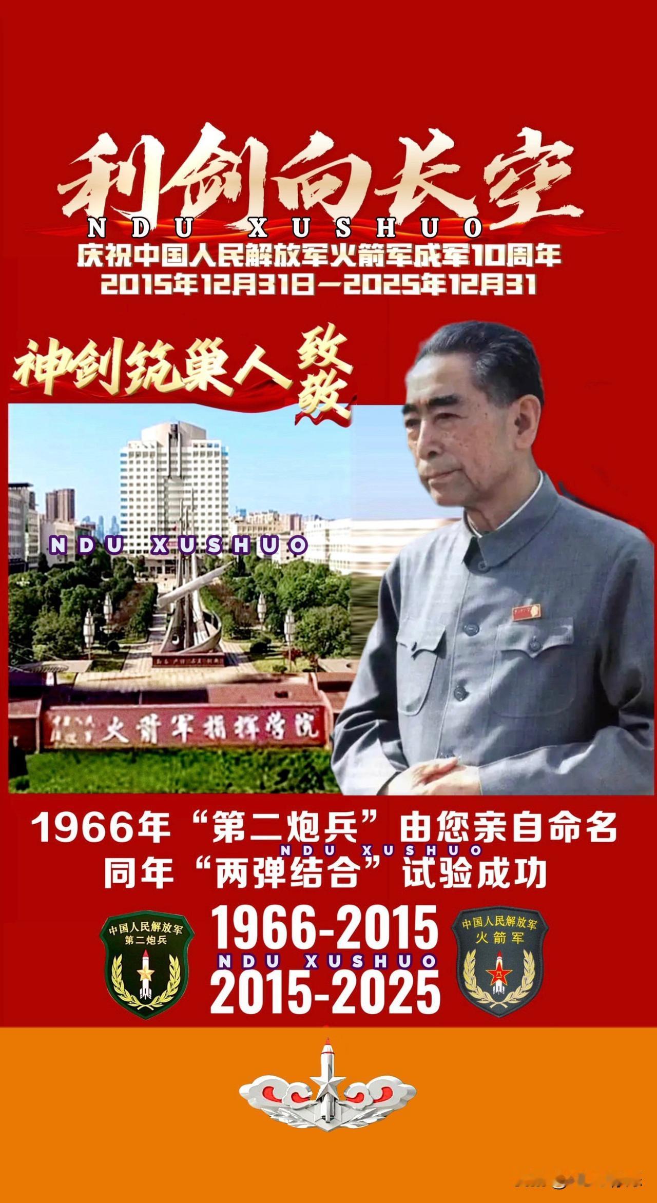 🔴提前一天庆祝🚀火箭军成军10周年🔴
🔴敬“神剑筑巢人“第二炮兵工程技术