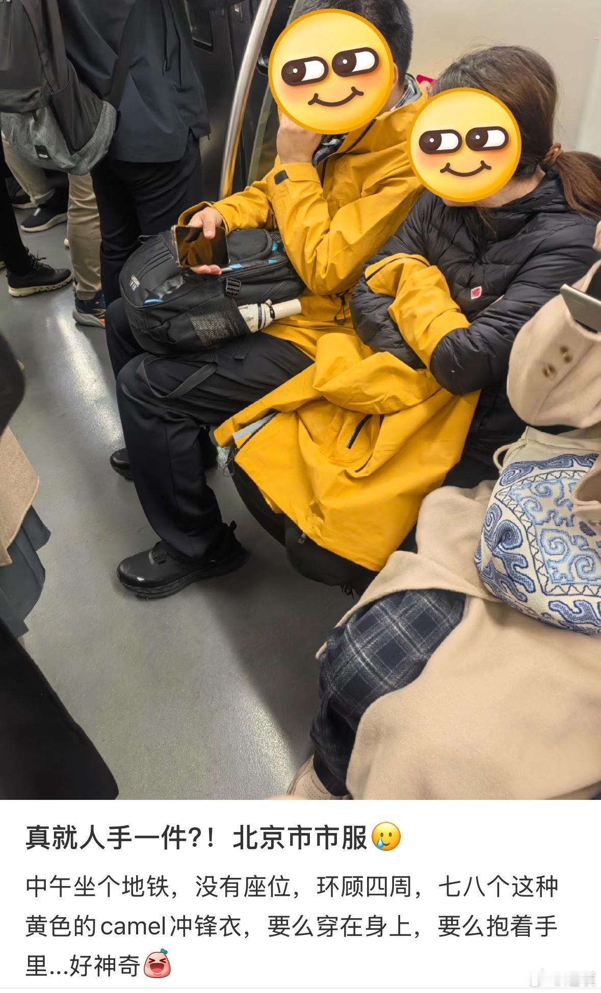 北京市市服 通勤路上都是冲锋衣，看到一个评论，北京的骆驼比沙漠都多[doge] 