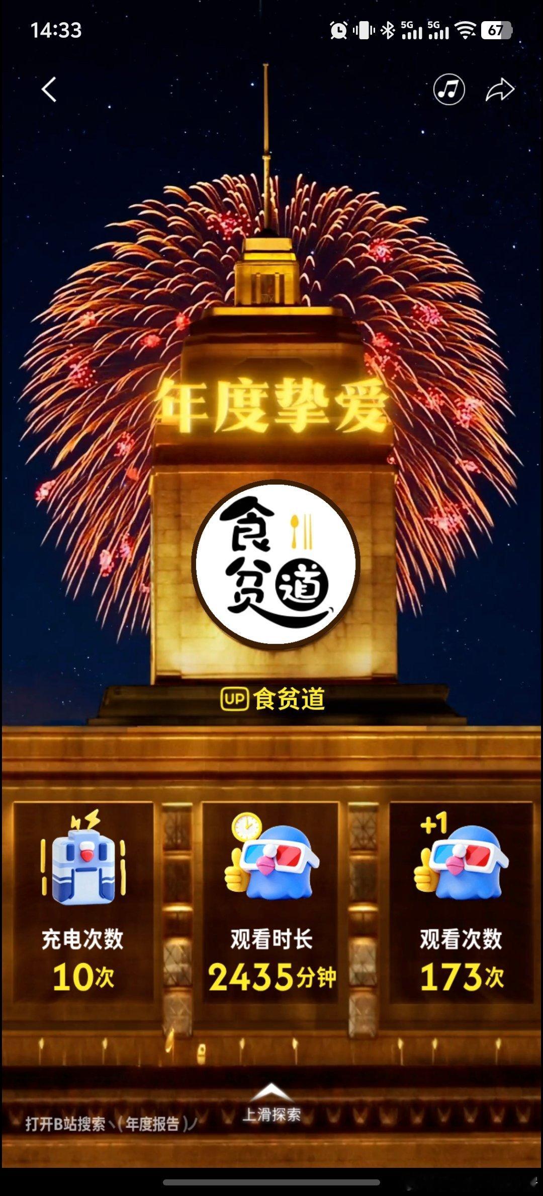 年度报告  又一年了，果然，在B站最爱和  倨能聊