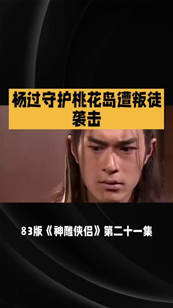 杨过守护桃花岛遭叛徒袭击。
在83版《神雕侠侣》第二十一集里，剧情如潮水般层层推