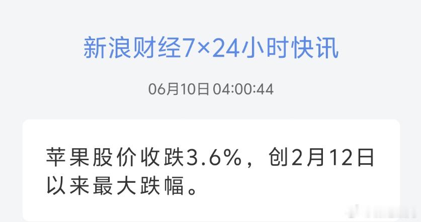 早昨夜美股收绿苹果股价收跌3.6%，创2月12日以来最大跌幅。看看今天A股咋样吧