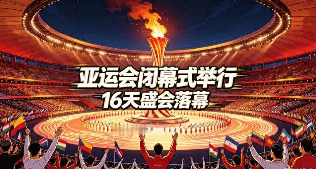圣火缓缓熄灭！亚运会闭幕式举行，16天盛会落幕，亚洲再赴新约