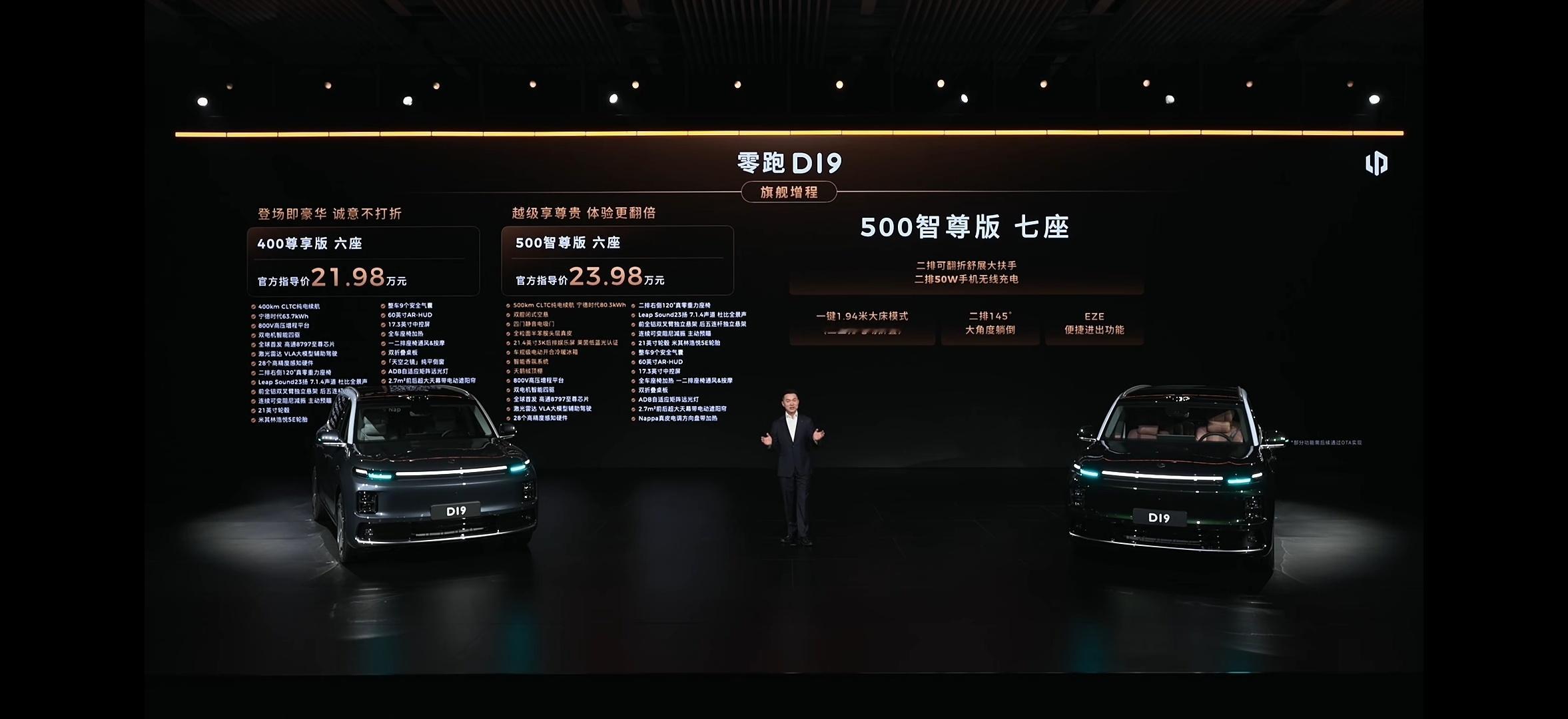 23.98 万的增程版有冰箱彩电大沙发、空悬智驾电吸门， 还有 80.3 度的宁