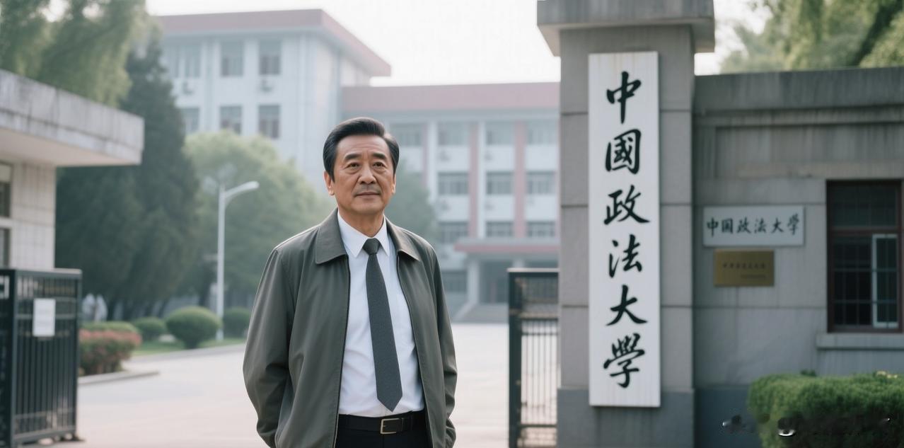 指尖抚过校门上烫金的“中国政法大学”校名，三十年的风好像忽然从耳边吹过。当年背着