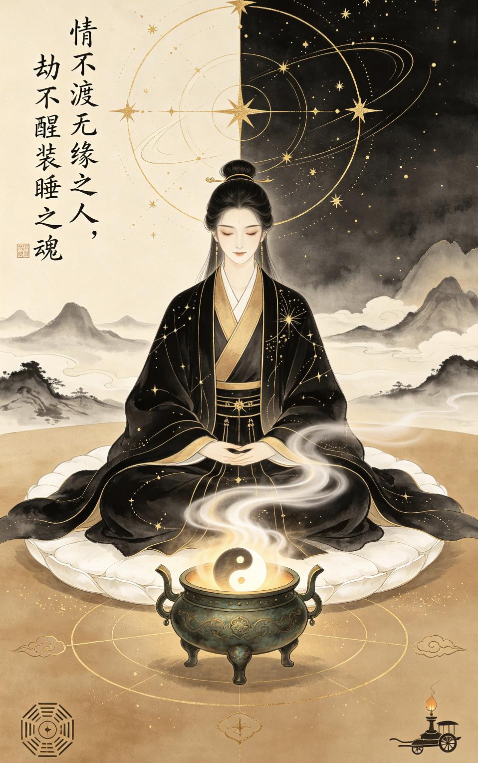 “情不渡无缘之人，劫不醒装睡之魂”
从道家讲，关系里的“三级跳”，是命盘给你设的