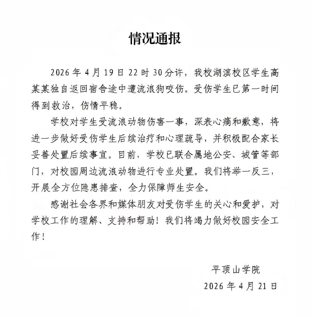 学生在学校被流浪狗咬伤，校方竟无人出面担责，反倒把责任推给一条没有民事行为能力的