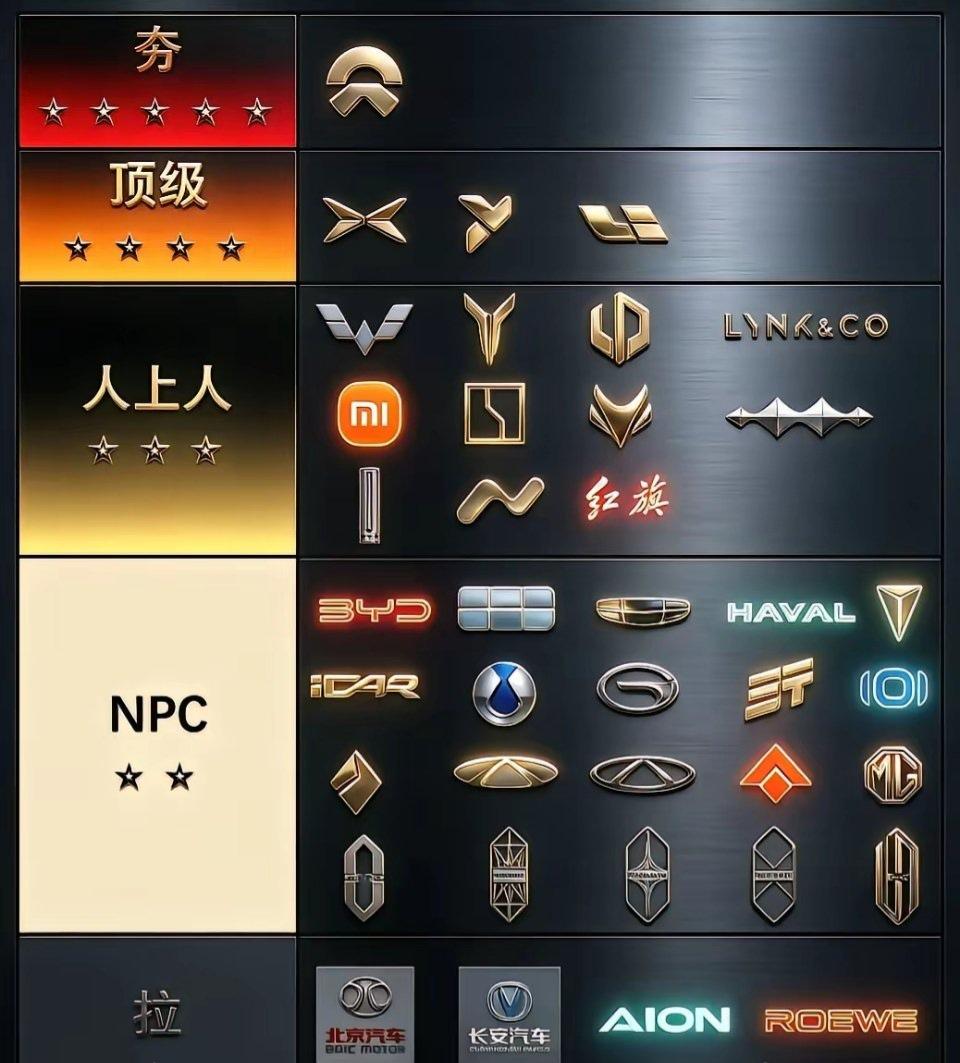 网友评的车标排行，这个排名你们赞同吗？