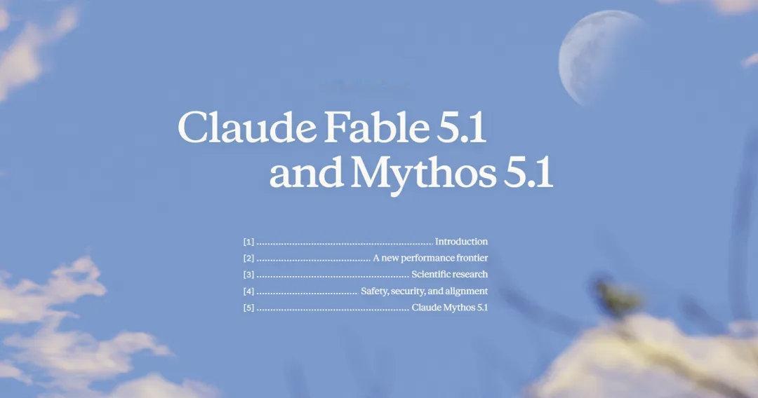 Anthropic宣布推出“全球最先进的编程和知识工作模型”Fable 5.1。