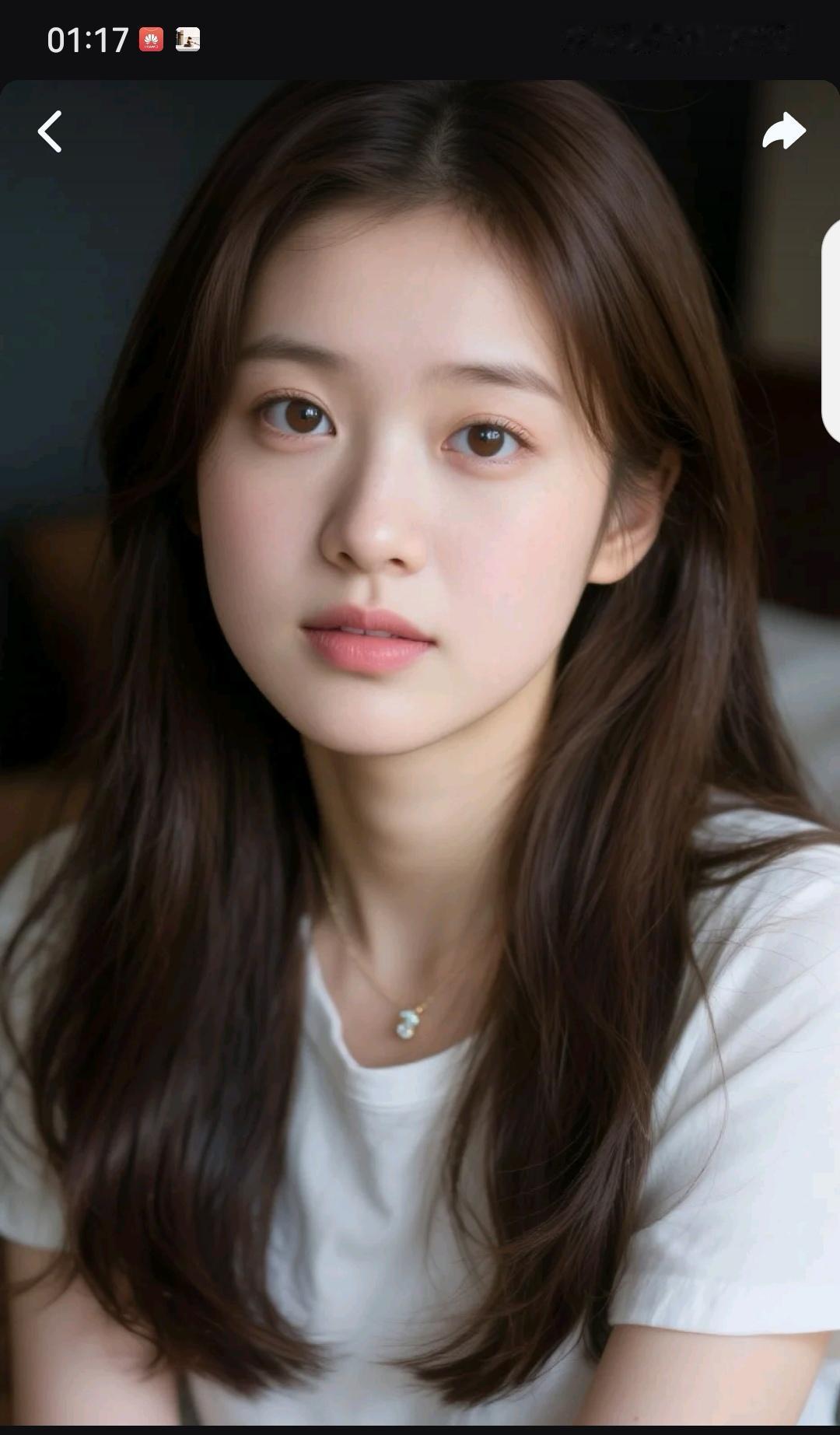 温柔少女，自然妆容，清新动人