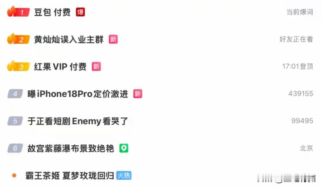 豆包收费进入热搜榜第一名。说实话不奇怪，太多的商业行为都是从圈客户开始的。但现在