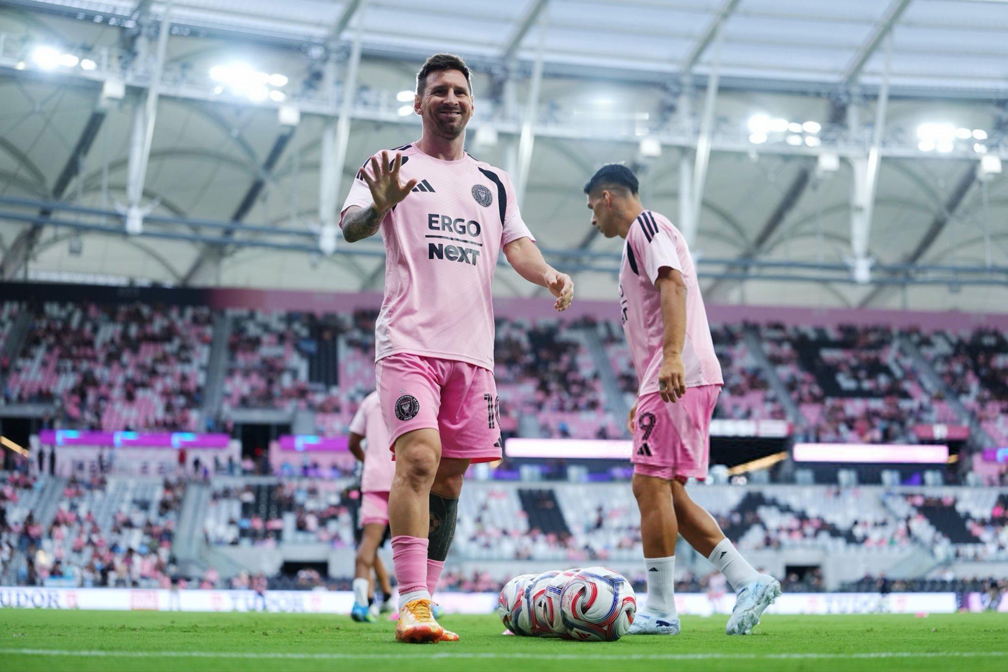 📸🐐赛前热身梅西迈阿密国际迈阿密国际vs波特兰伐木工