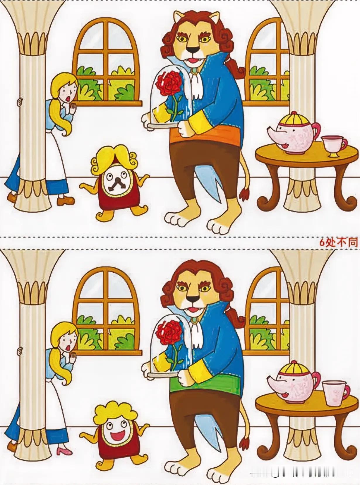 童话世界，妙趣横生
找不同，请找出六畜不同[灵光一闪]