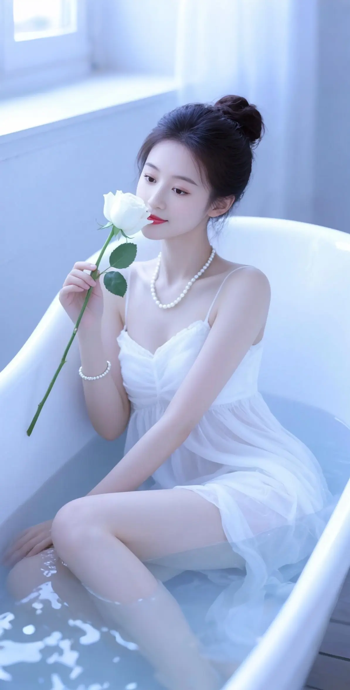 AI扩图 AI玫瑰佳人