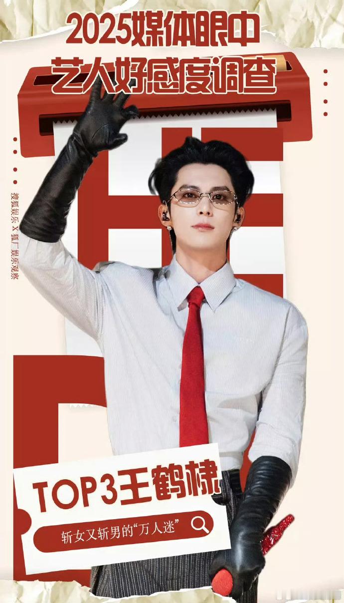 2025媒体好感度最高的五位艺人肖战 白鹿 王鹤棣 李兰迪 宋威龙。 