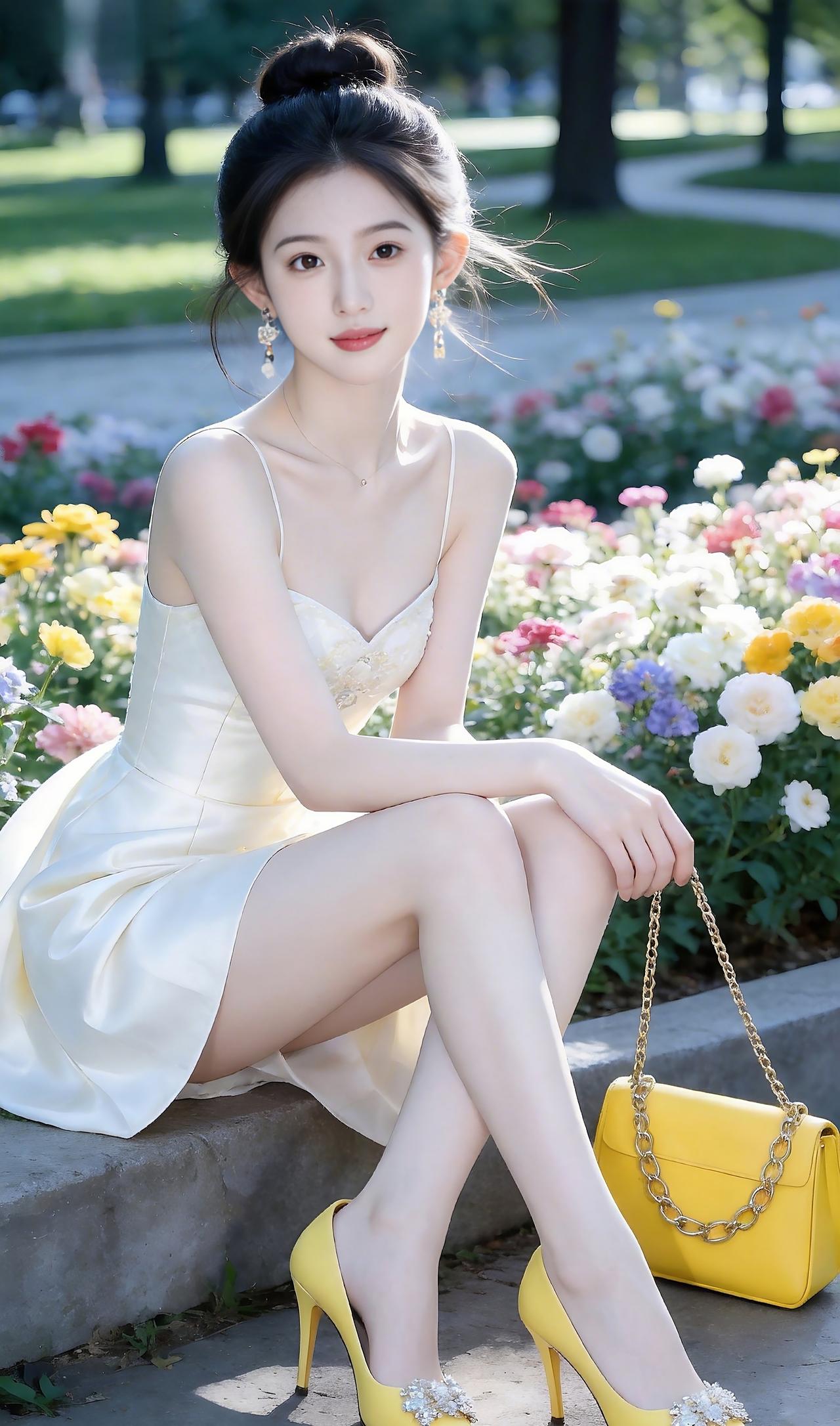 把春天穿在身上，赴一场繁花之约，在花香四溢的公园里，与阳光相拥，让美好定格在每一