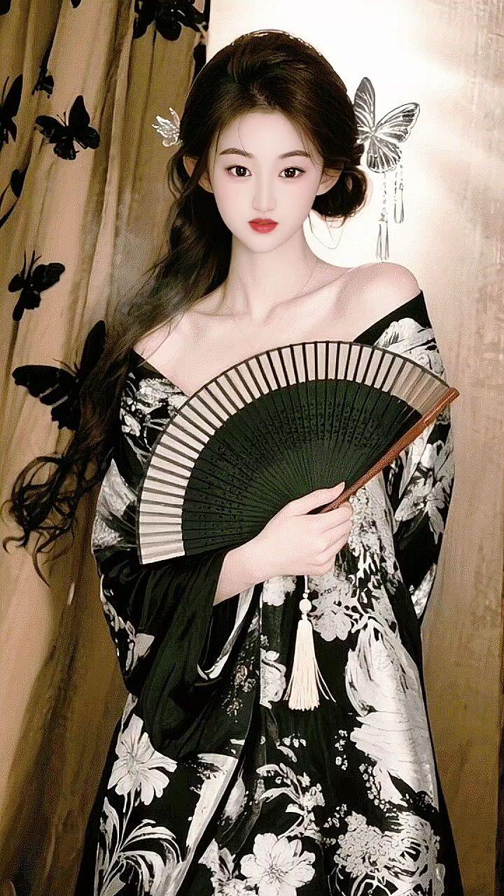 国风再起 折扇与旗袍 折扇美人 东方古典美 古风美人