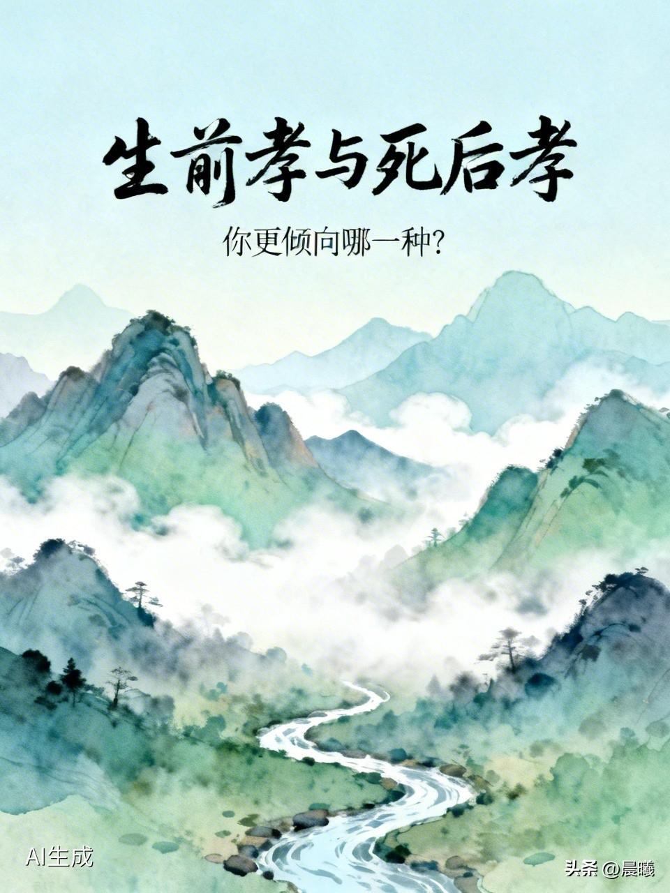 我绝对倾向生前孝。很多人在父母生前，总以工作忙为借口，忽略陪伴，等父母走了，却大
