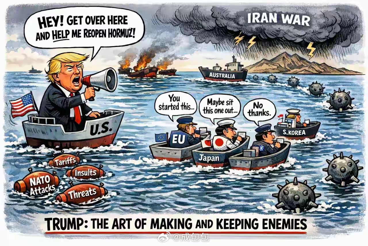 美国头大了当年海湾战争，多国部队，🇺🇸一呼百应现在小弟们都自顾不暇，🇺🇸