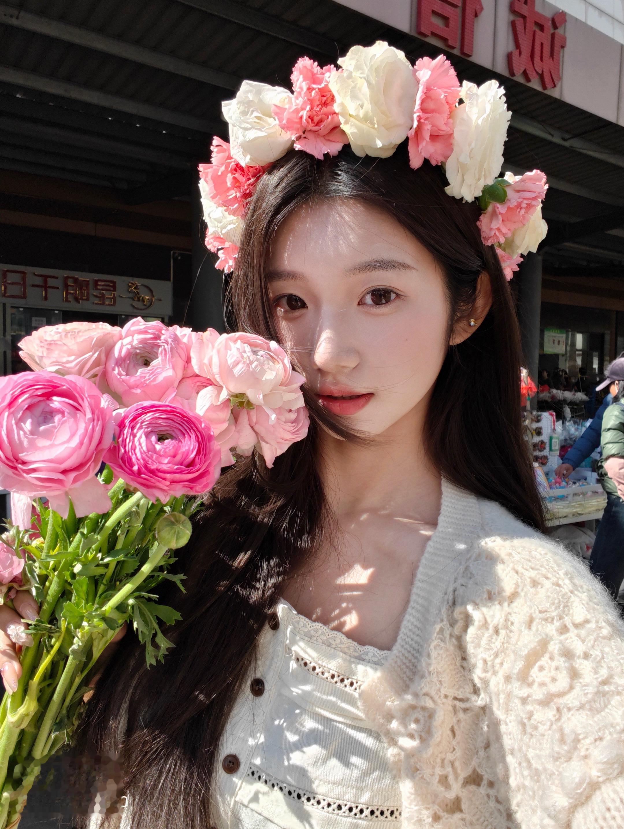 在花市 过春天。