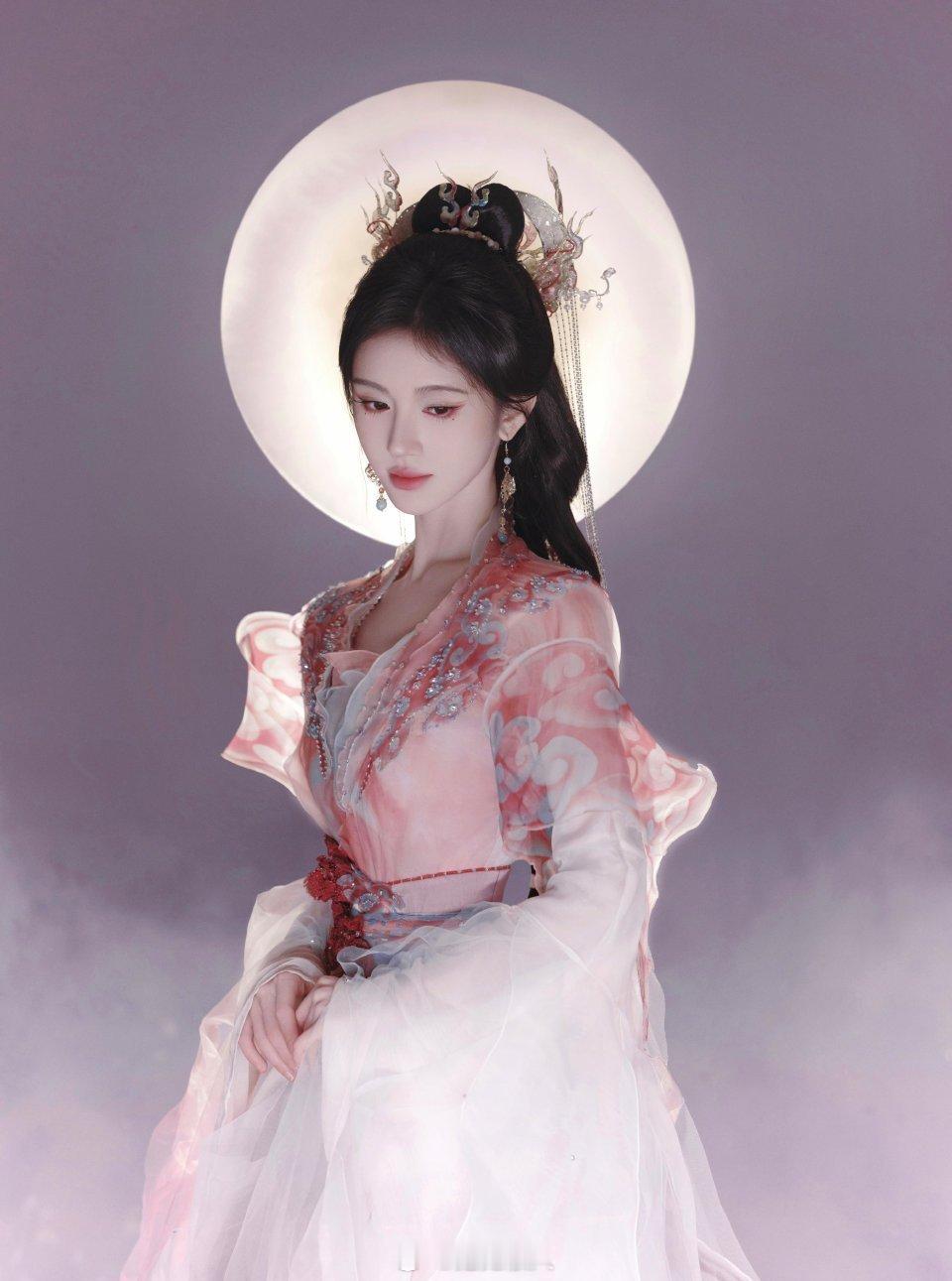 鞠婧祎 天宫仙女造型 鞠婧祎这套好好看啊！仙女下凡了！[哇] 