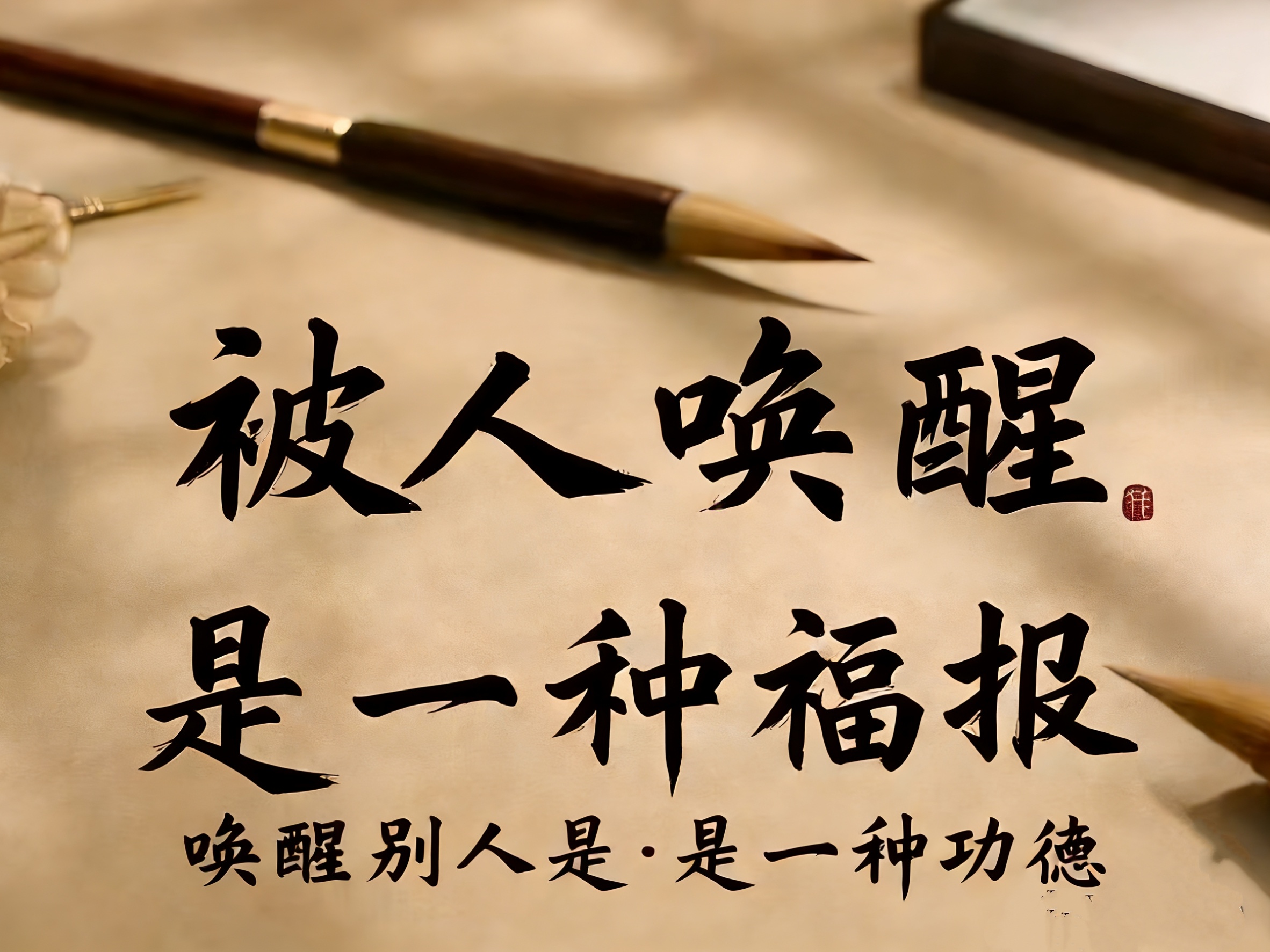 被别人唤醒是一种福报唤醒别人是一种功德。生命中的贵人不一定是最好的家人和朋友，也