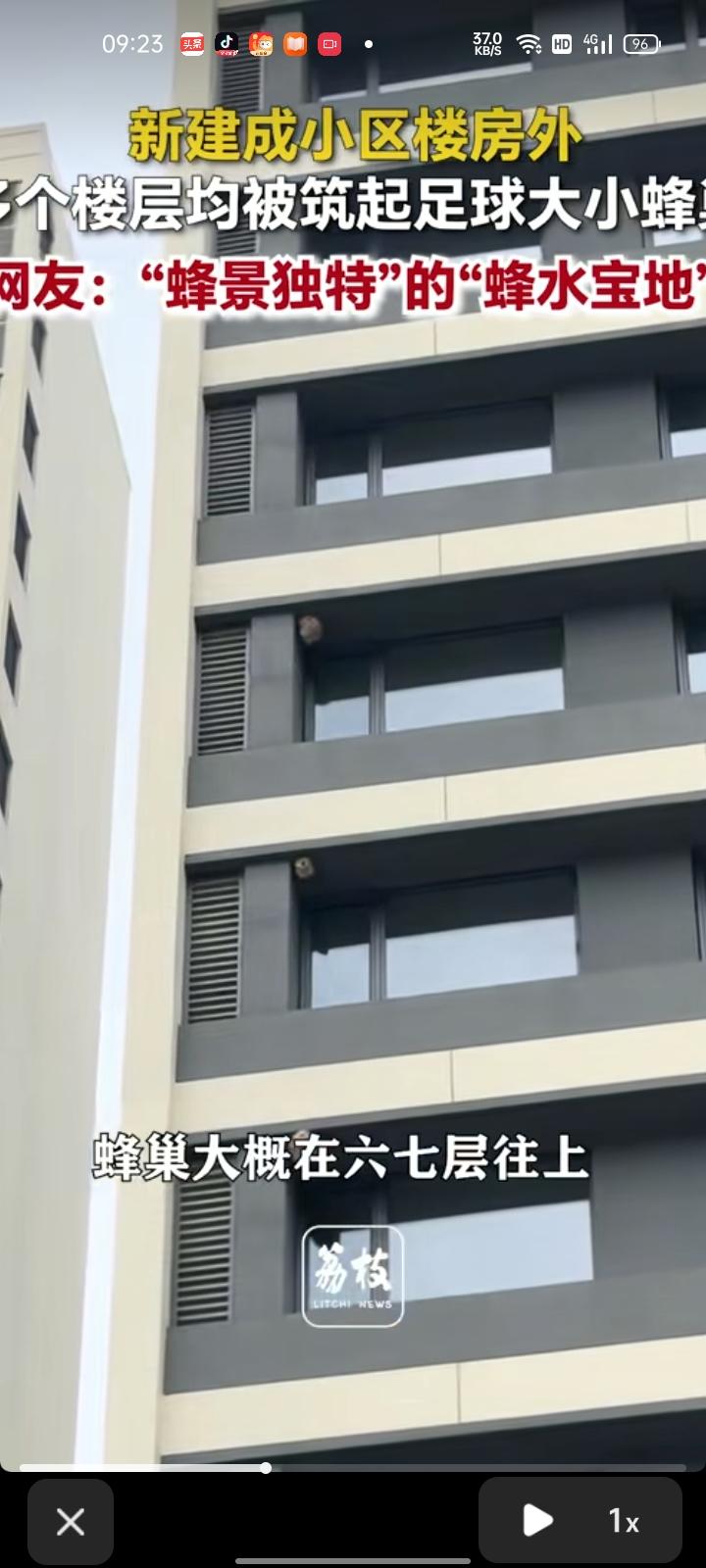 8月7日，陕西西安。网友晒视频称，新建成的小区还没有人入住，多个楼层被筑起足球大
