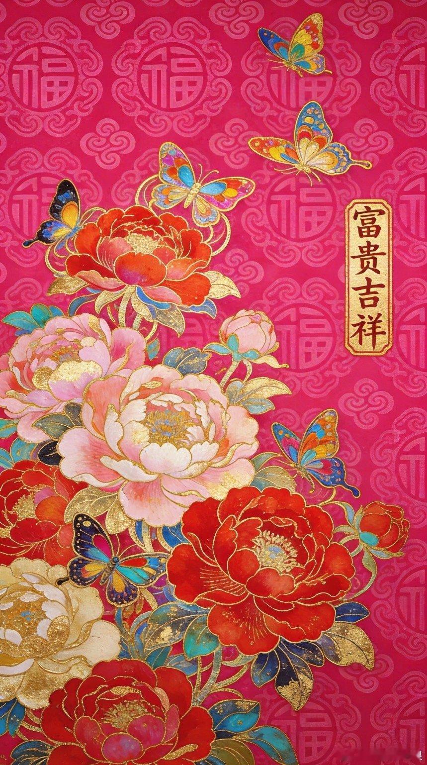 转赞这幅吉祥图满满的富贵和福气都飞到你家了！ ！！！ 