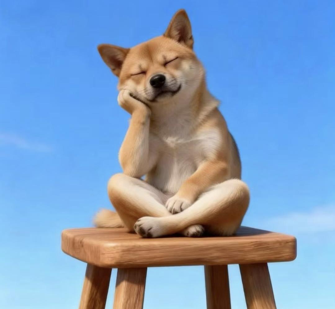 每日分享成语柴犬托腮打坐打一个成语成语看图猜成语 成语填一填