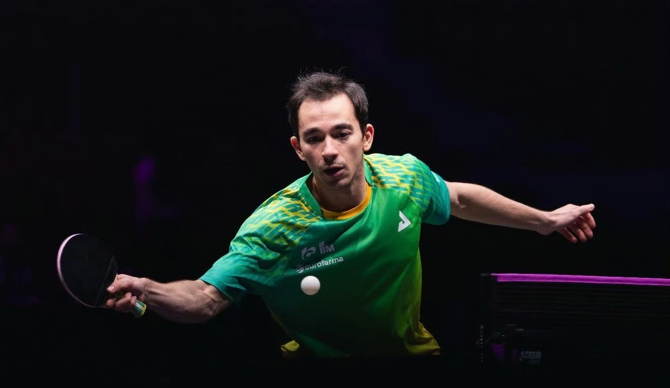 WTT重庆冠军赛男单1/16决赛雨果·卡尔德拉诺(BRA)3-2陈垣宇(CHN)