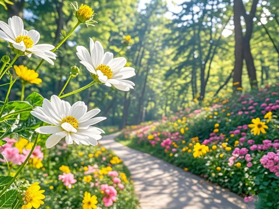 上联：花香小径梦一帘
下联：[火炬][火炬][火炬][火炬]